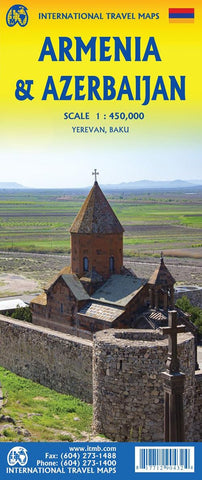 Armenia & Azerbaijan ITM Travel Map 7e