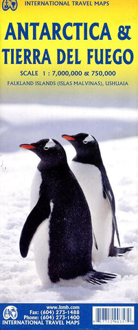 Antarctica & Tierra del Fuego ITM Travel Map 6e