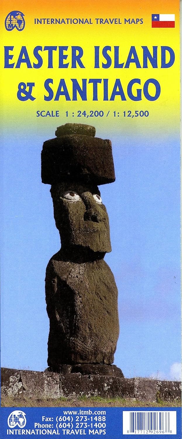 Easter Island & Santiago ITM Travel Map 6e