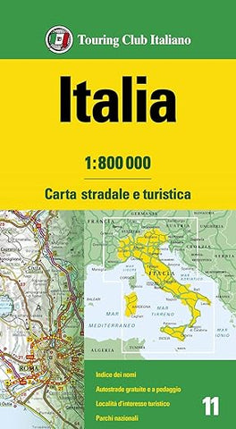 Italy TCI Road and Tourist map 1:800,000