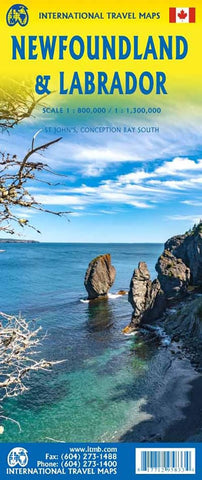 Newfoundland & Labrador ITM Travel Map 6e