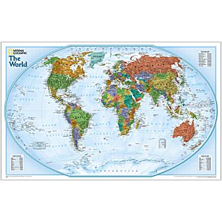 World Explorer Political Laminated Wall Map 32" X 20"