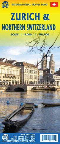 Zurich & Northern Switzerland ITM Travel Map 3e