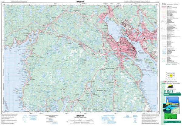 11D/12 Halifax Topographic Map Nova Scotia
