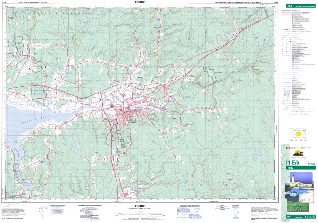 11E/06 Truro Topographic Map Nova Scotia