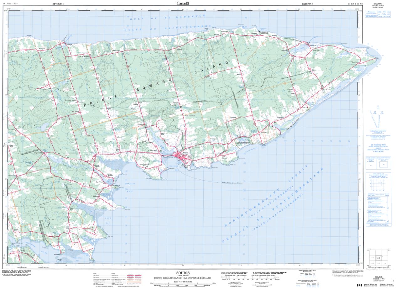11L/08 Souris Topographic Map Prince Edward Island