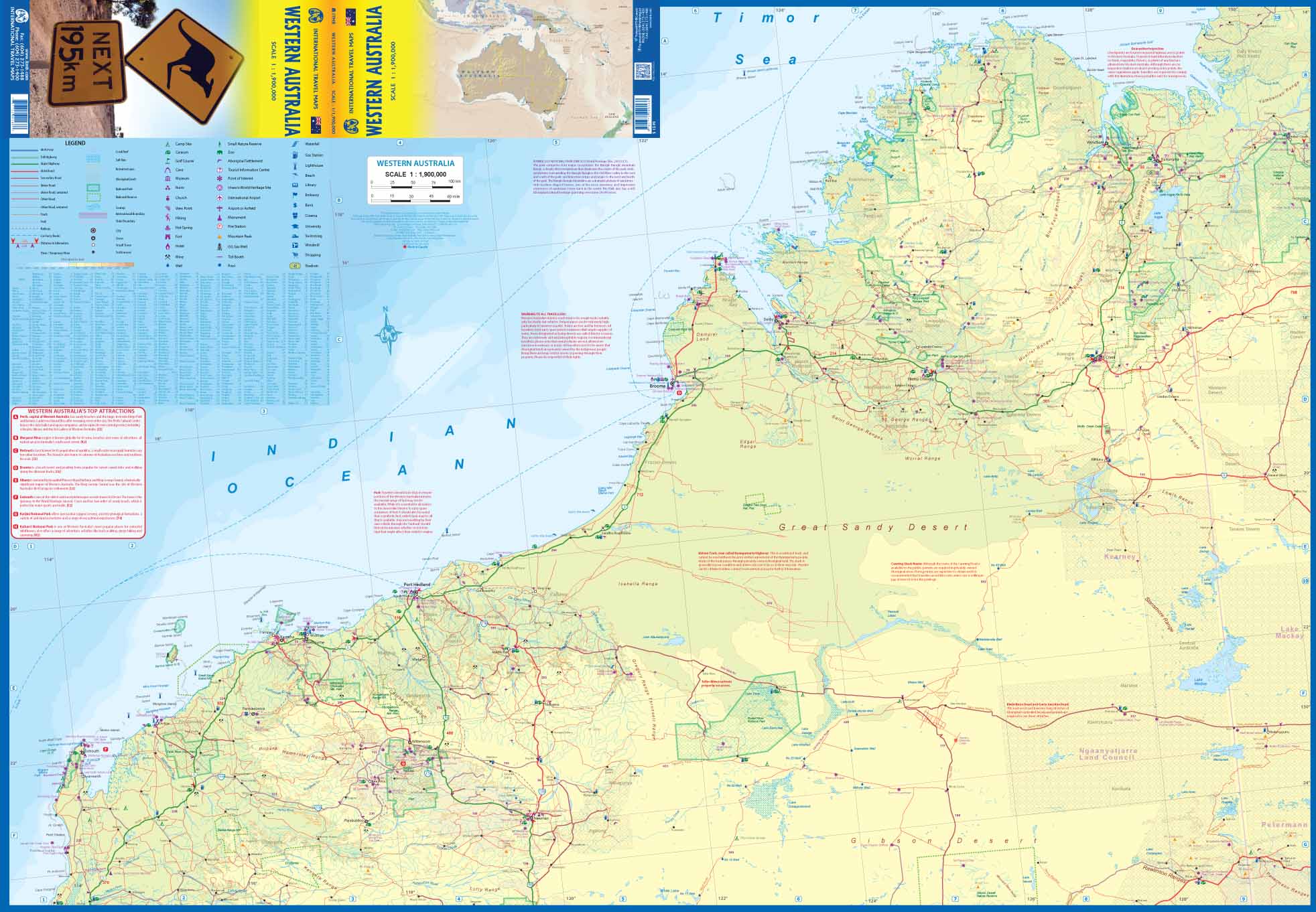 Western Australia ITM Travel Map 1e