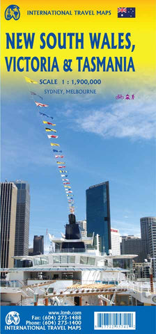 New South Wales, Victoria & Tasmania ITM Travel Map 1e