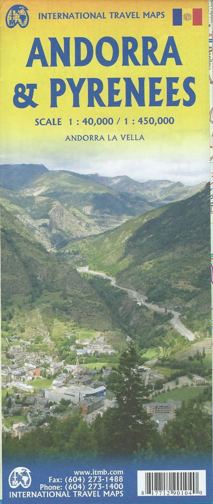 Andorra & Pyrenees ITM Travel Map 2e