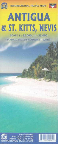 Antigua & St. Kitts, Nevis ITM Travel Map 1e
