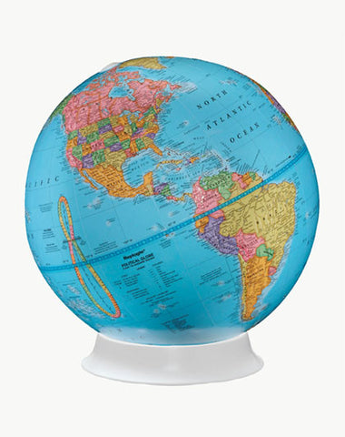 Apollo Blue Political Globe 9"