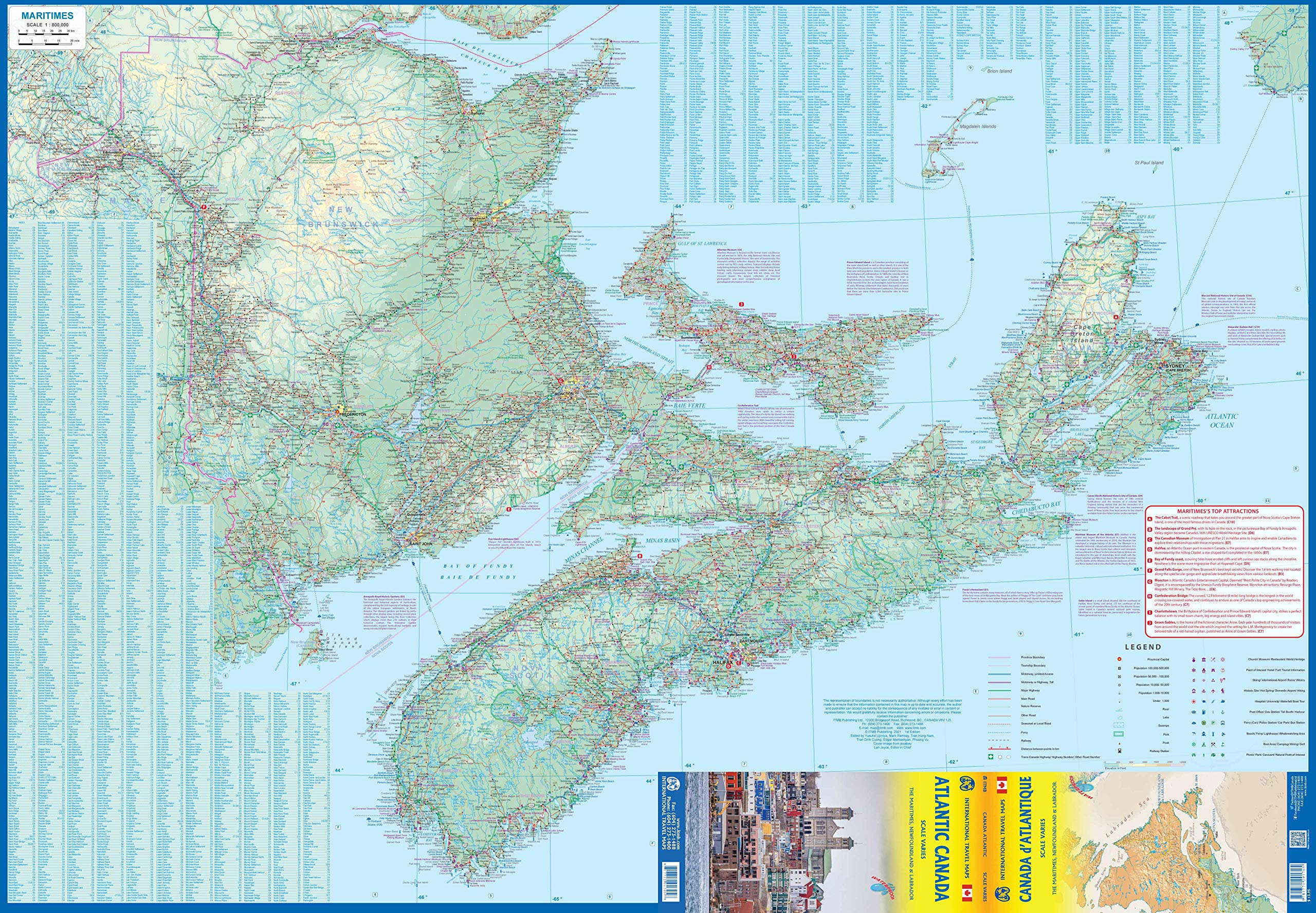 Atlantic Canada ITM Travel Map 2e