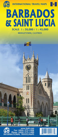 Barbados & Saint Lucia ITM Travel Map 3e