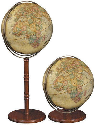 Commander II 16" Antique Style Floor Globe