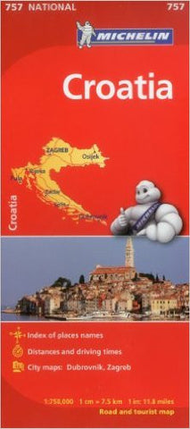 Croatia Michelin Map 757