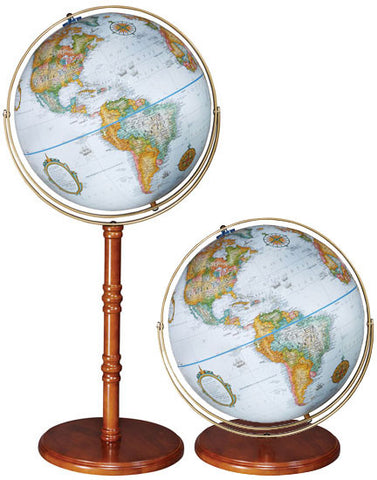 Edinburg II 16" Blue Ocean Political Floor Globe