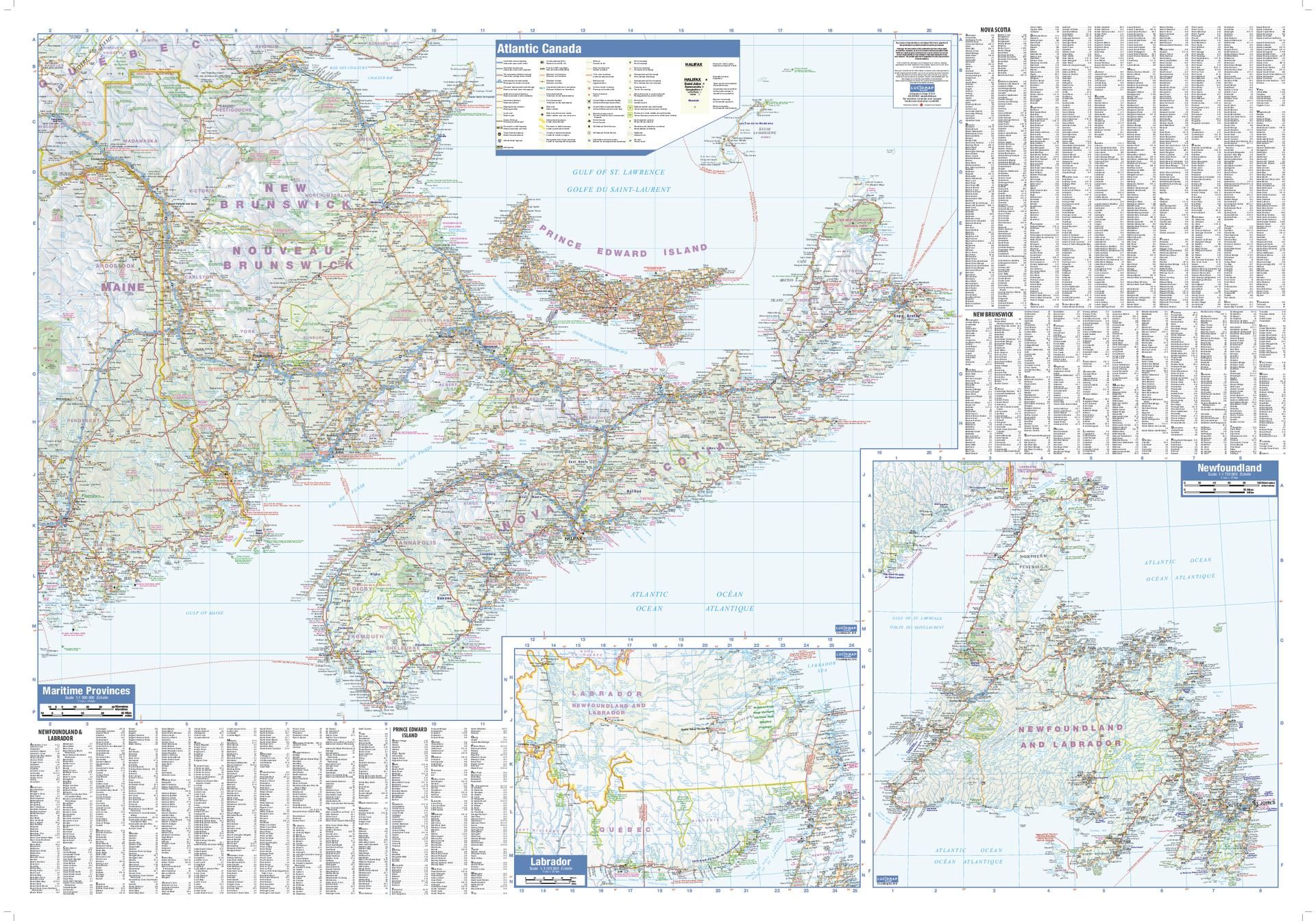 Maritimes Wall Map 40" x 28"