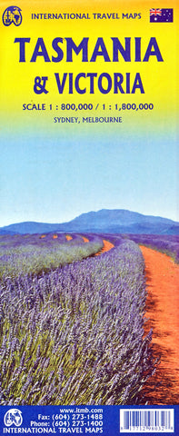 Tasmania & Victoria ITM Travel Map 1e