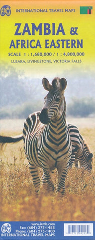 Zambia & Eastern Africa ITM Travel Map 5e