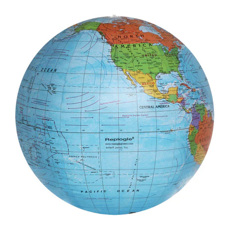 Inflatable 27" Dark Light Blue Ocean Globe