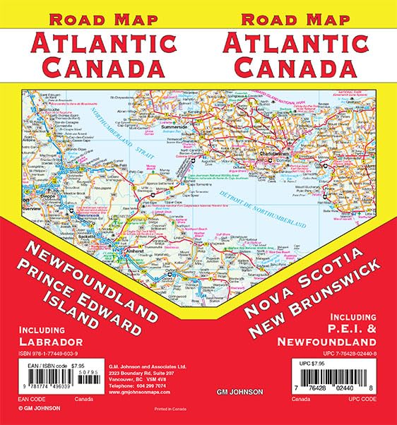 Atlantic Canada GM Johnson Map