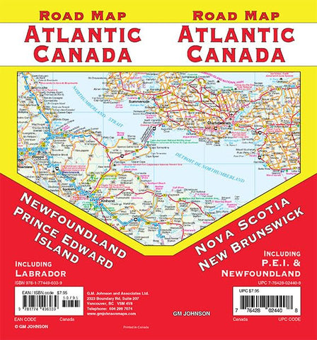 Atlantic Canada GM Johnson Map