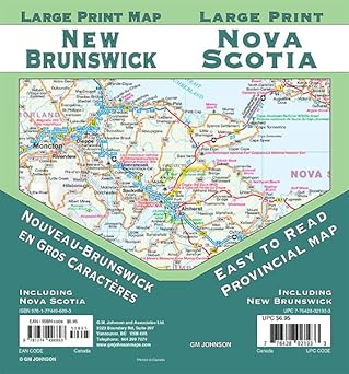 Nova Scotia / New Brunswick GM Johnson Map