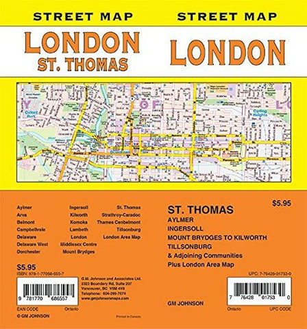 London, Ontario GM Johnson Map