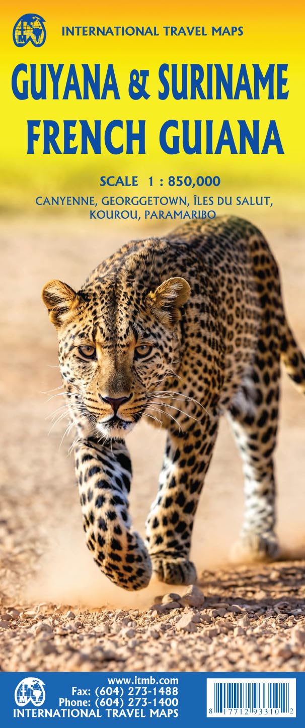 Guyana, Suriname & French Guiana ITM Map 4e
