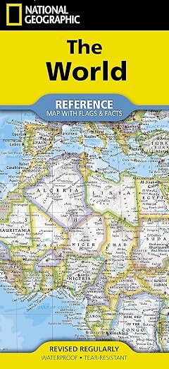 National Geographic World Map (Folded with Flags and Facts)