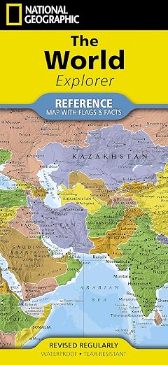 National Geographic World Explorer Map (Folded with Flags and Facts)