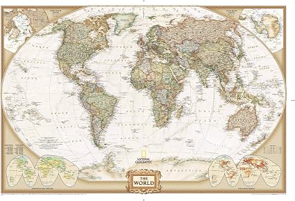 National Geographic Maps: World Executive Wall Map - 24 x 36 inch Poster