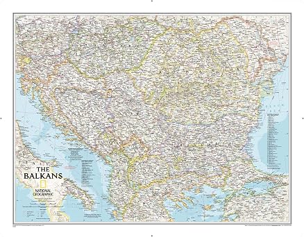 The Balkans Classic NG Wall Map 30x24