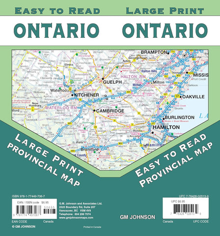 Ontario GM Johnson Map