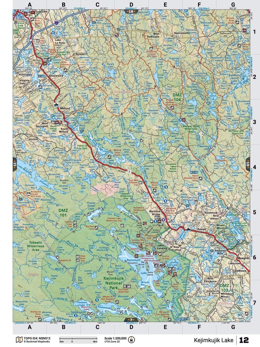 Kejimkujik Lake Backroad Map