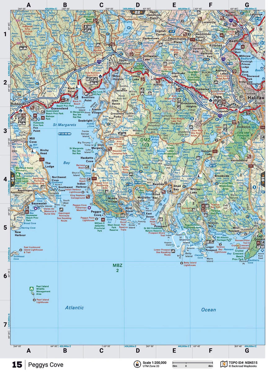 Peggys Cove Backroad Map