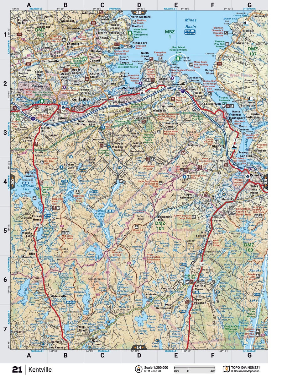 Kentville Backroad Map