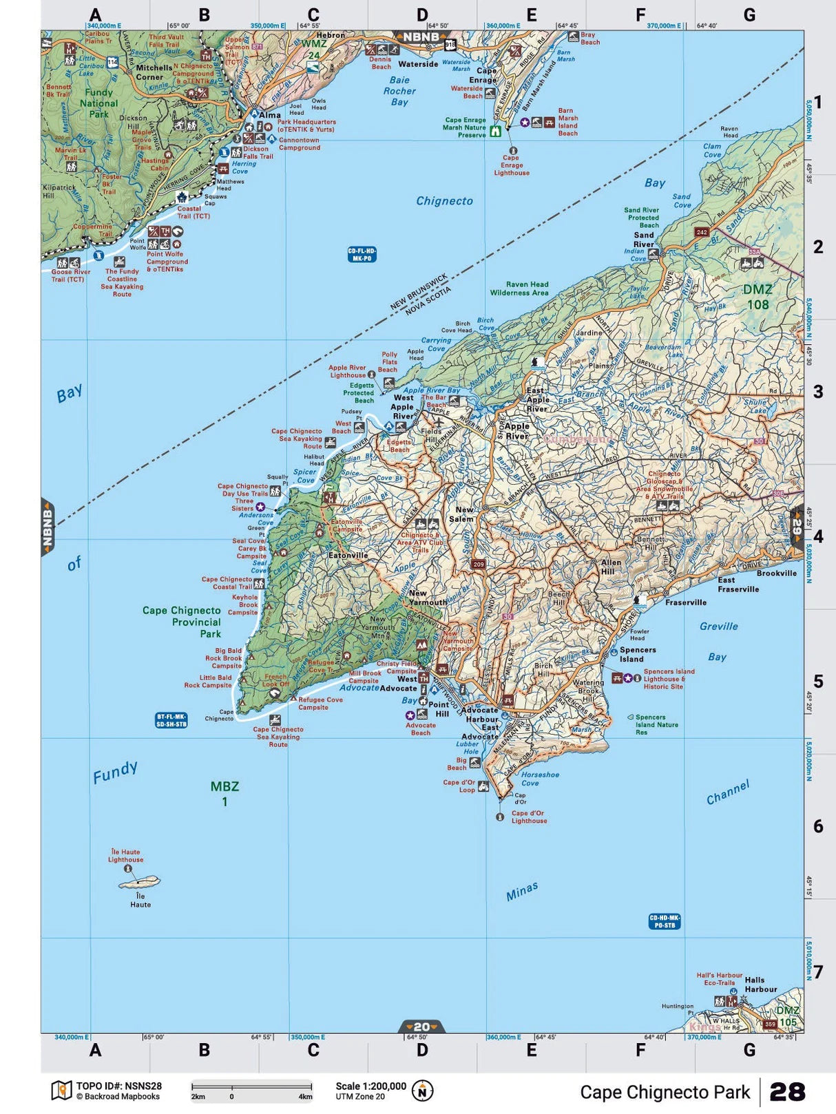 Cape Chignecto Park Backroad Map