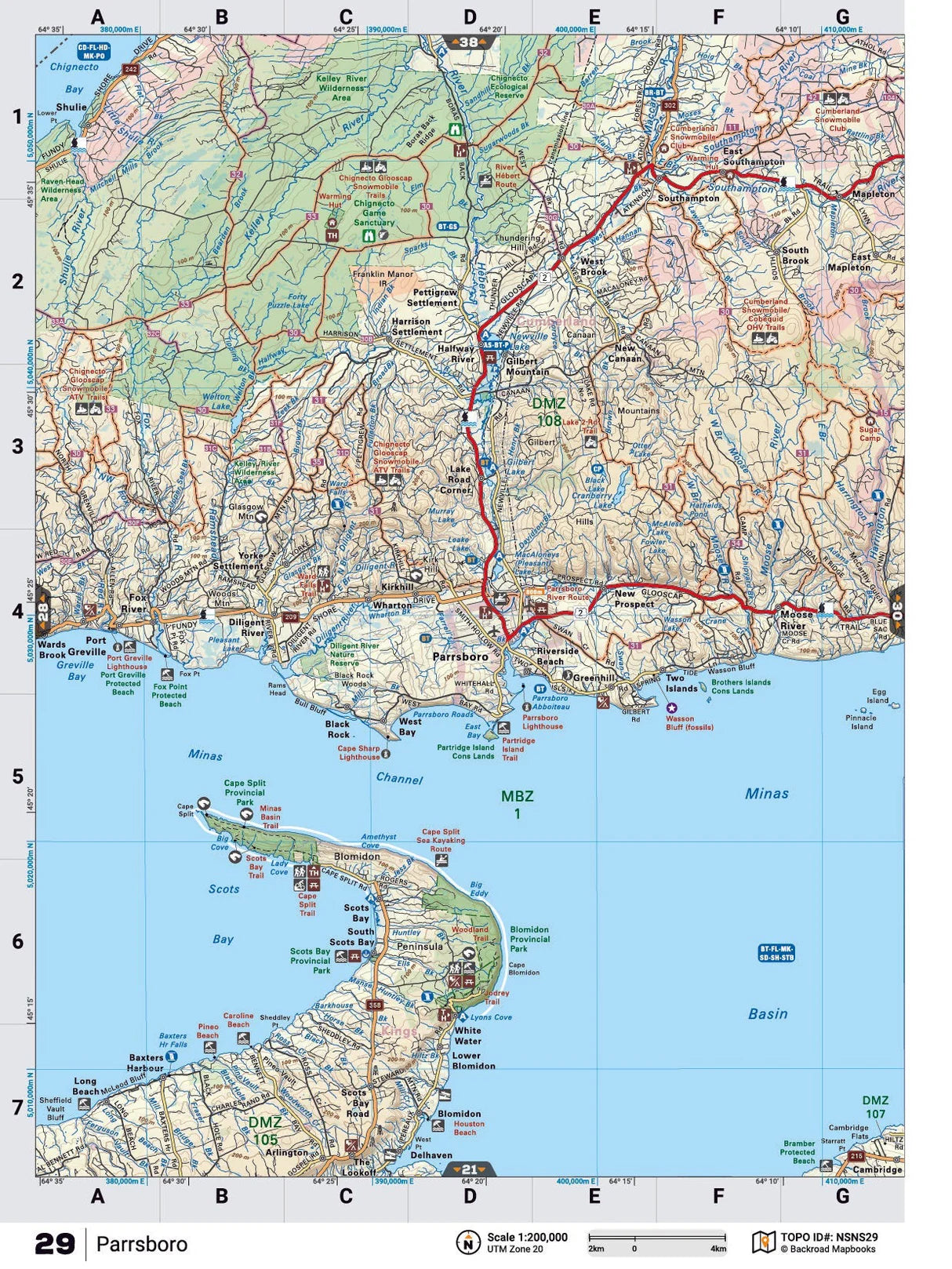 Parrsboro Backroad Map