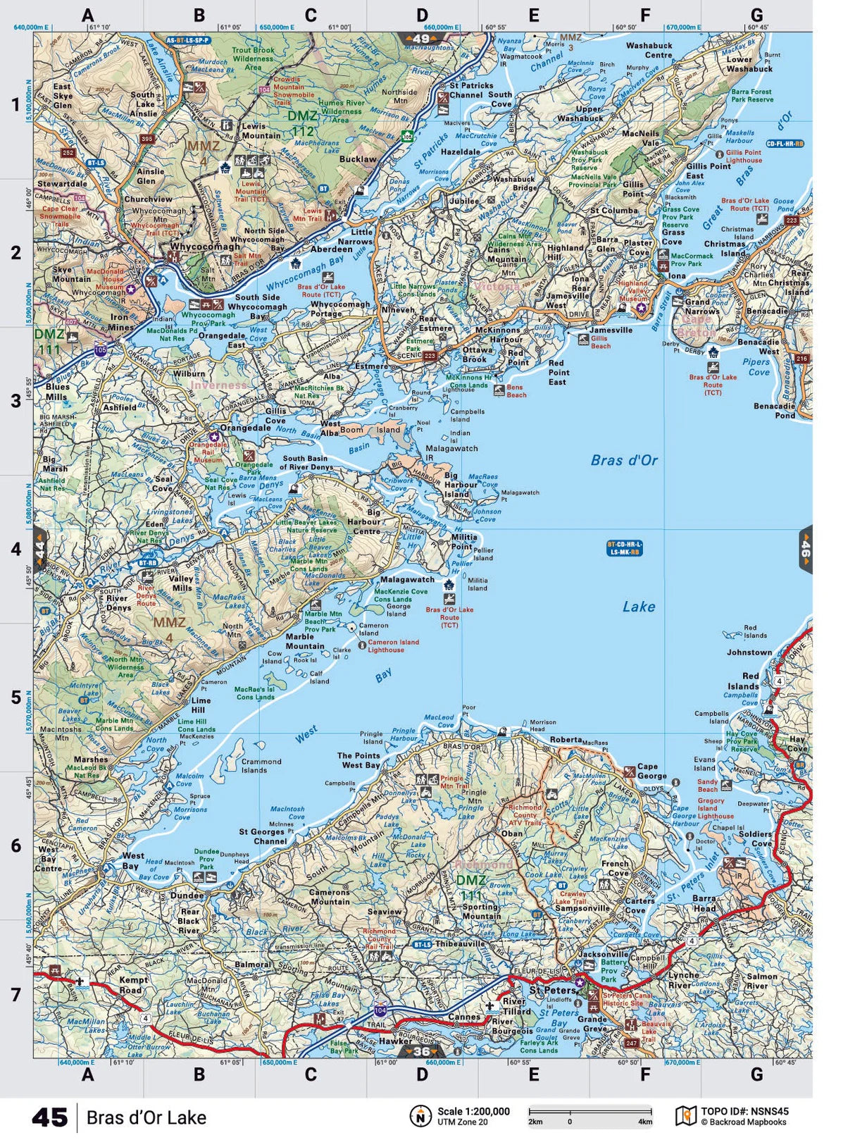 Bras d'Or Lake Backroad Map