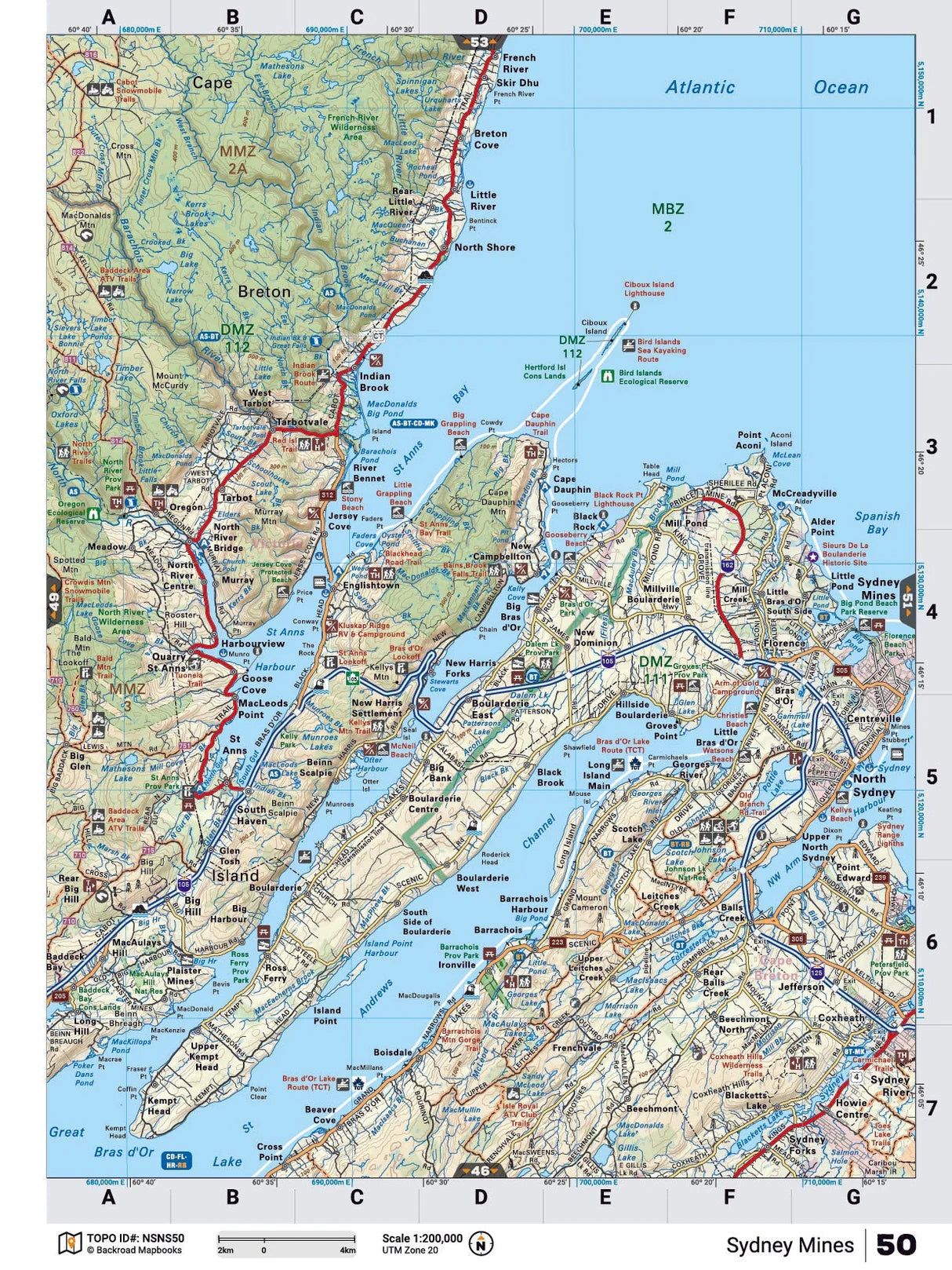 Sydney Mines Backroad Map