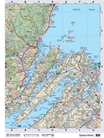 Sydney Mines Backroad Map