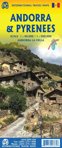 Andorra & Pyrenees ITM Travel Map 3e