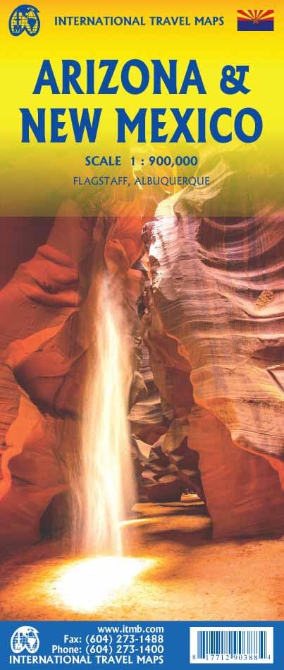 Arizona & New Mexico ITM Travel Map 3e