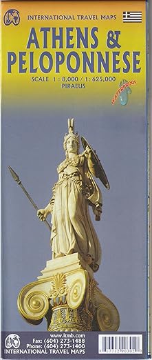 Athens & Peloponnes ITM Travel Map 2e