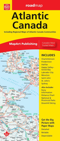 Atlantic Canada MapArt Map