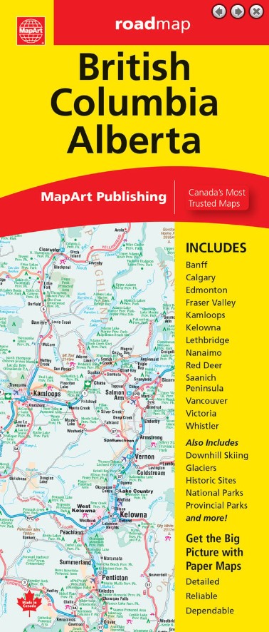 British Columbia / Alberta MapArt Map
