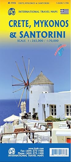 Crete, Mykonos & Santorini  ITM Map 1e