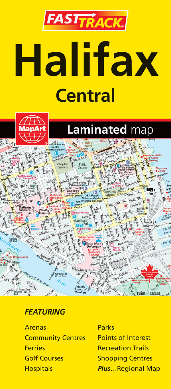 Halifax Fast Track Laminated Map