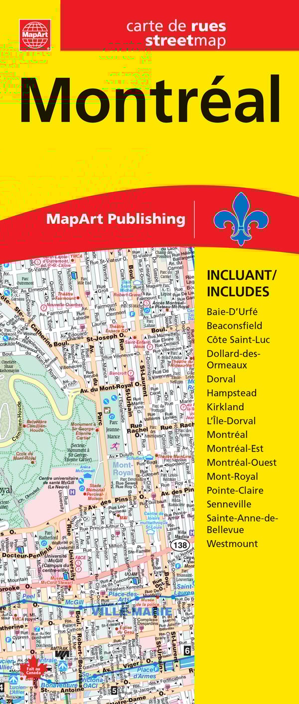 Montreal MapArt Street Map